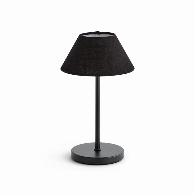 Napa Black ALLUNA CORDLESS LAMP LINEN SHADE 10"