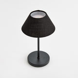Napa Black ALLUNA CORDLESS LAMP LINEN SHADE 10"