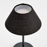 Napa Black ALLUNA CORDLESS LAMP LINEN SHADE 10"