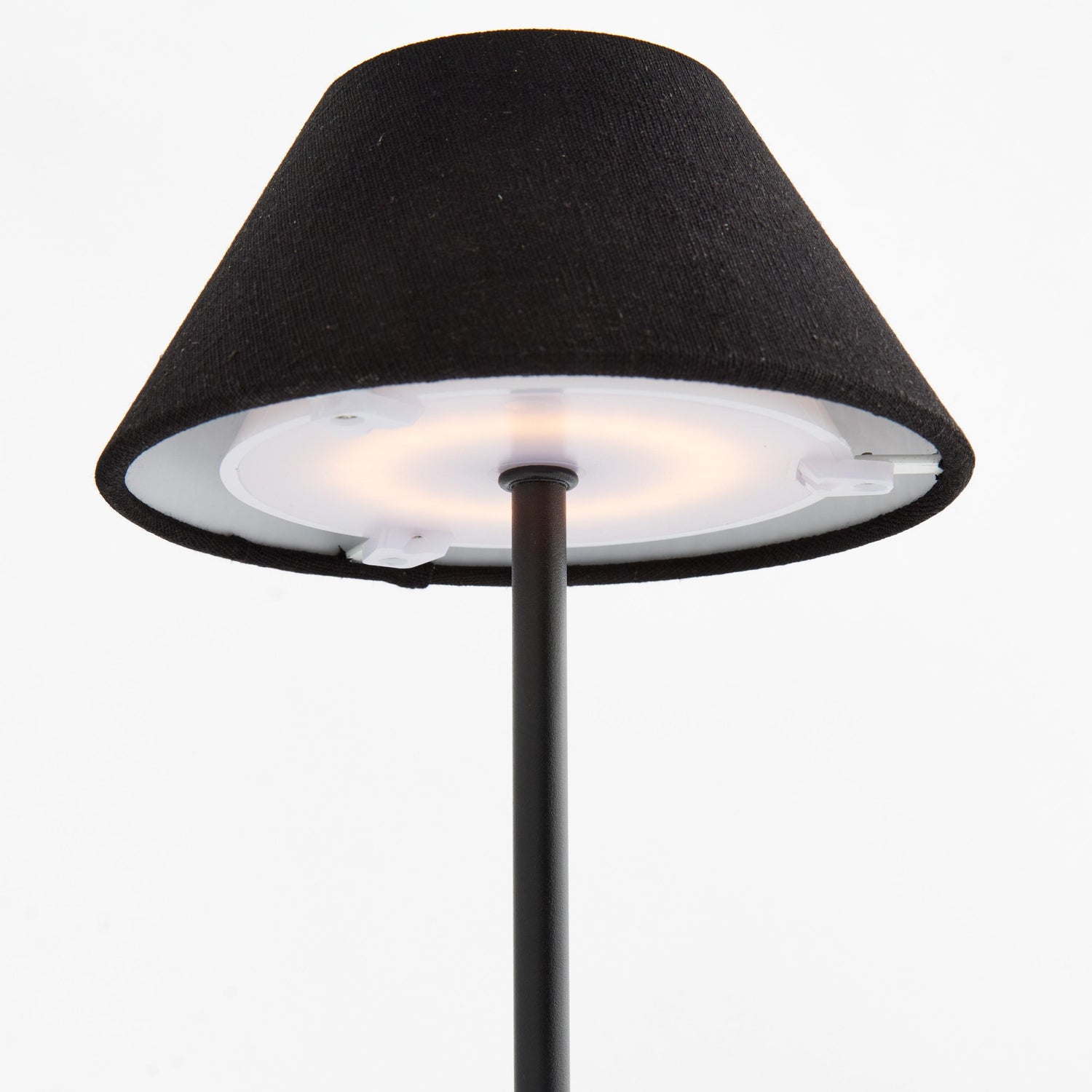 Napa Black Alluna Cordless Lamp Linen Shade 10