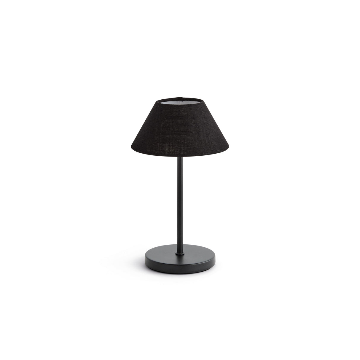 Napa Black ALLUNA CORDLESS LAMP LINEN SHADE 10"