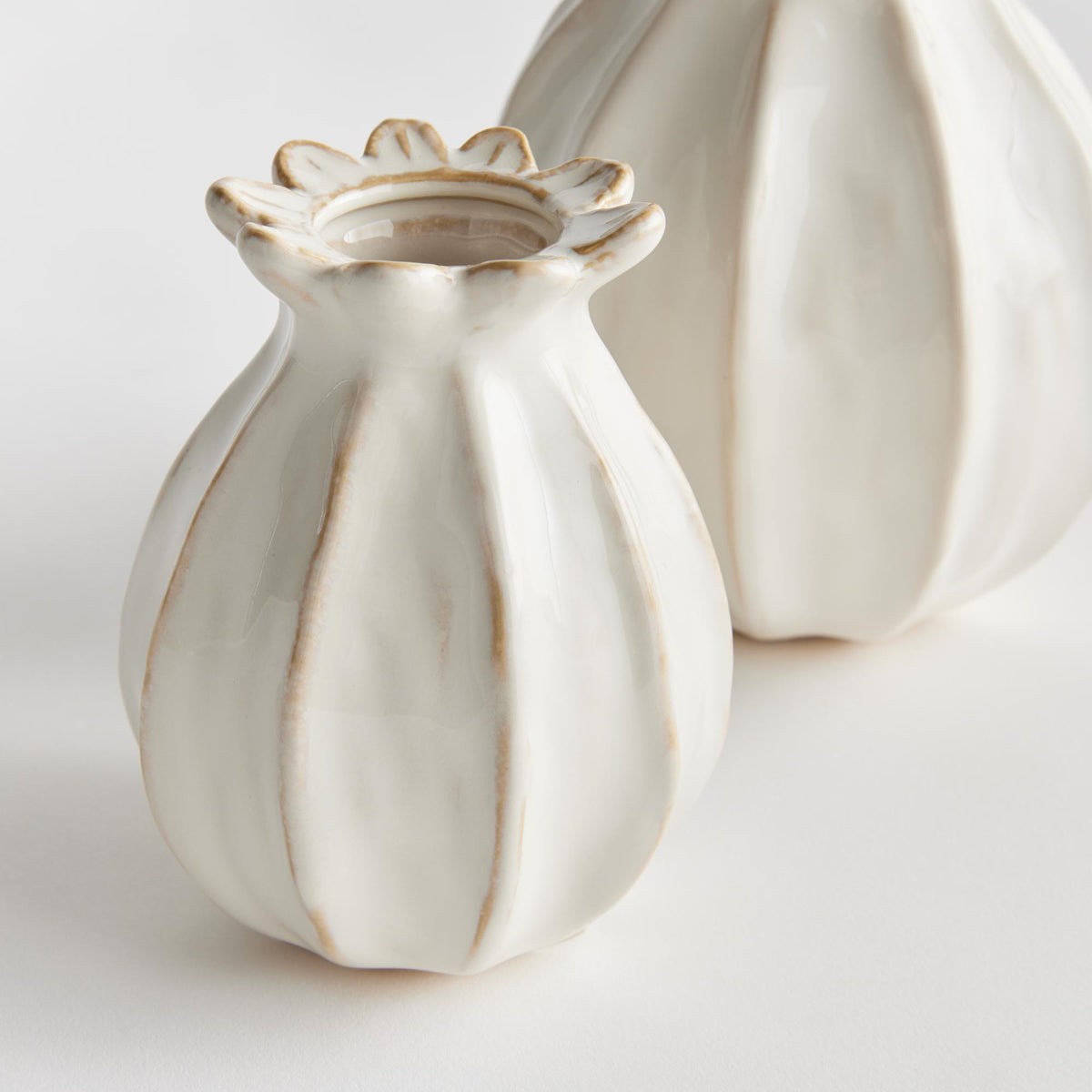 Napa White LAVINIA BUD VASES, SET OF 2