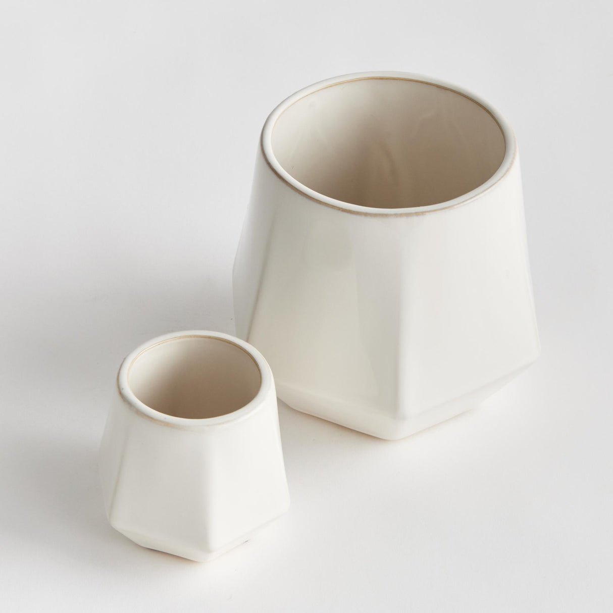 Napa White APEX POTS, SET OF 2