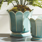 Napa Soft Blue MALINE FOOTED POT SMALL