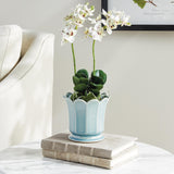 Napa Soft Blue MALINE FOOTED POT SMALL