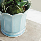 Napa Soft Blue MALINE FOOTED POT SMALL