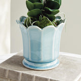 Napa Soft Blue MALINE FOOTED POT SMALL