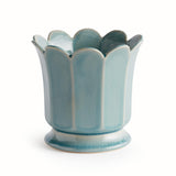 Napa Soft Blue MALINE FOOTED POT LARGE