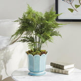 Napa Soft Blue MALINE FOOTED POT LARGE