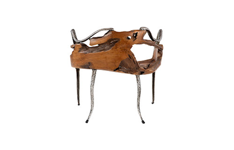 Phillips Collection Graven Live Edge Black Chair