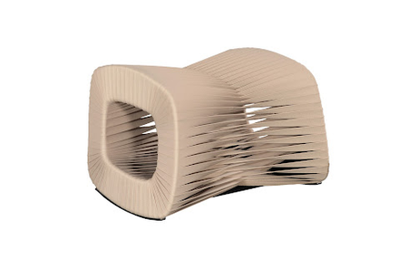 Phillips Collection Seat Belt Ottoman Beige/Beige Chair