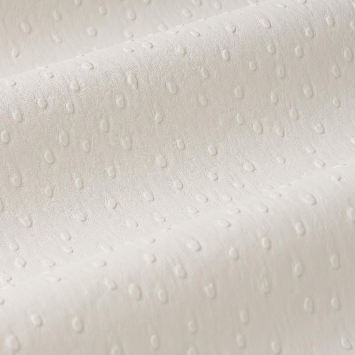 Schumacher Ostrich Vegan Leather Ivory Fabric