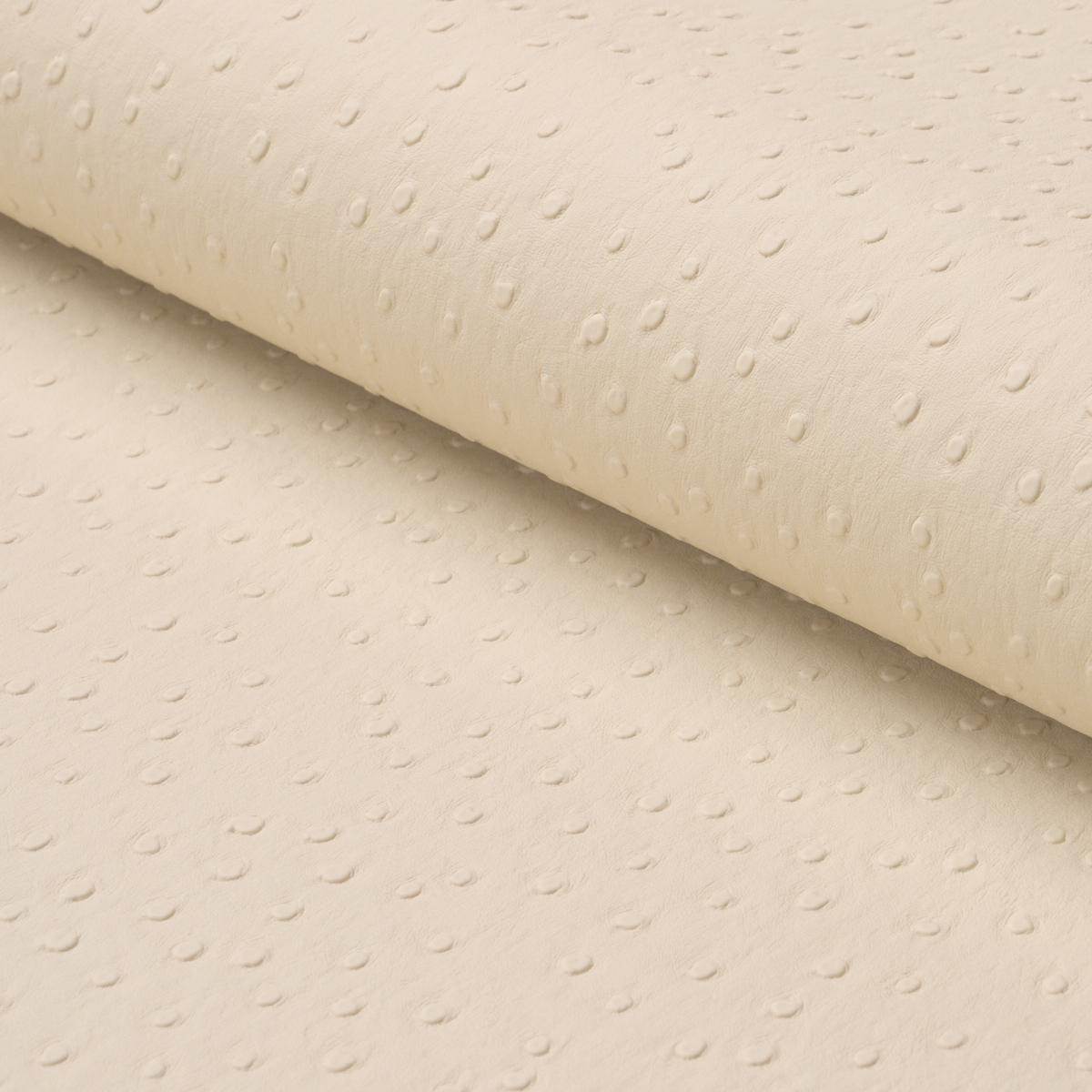 Schumacher Ostrich Vegan Leather Cream Fabric