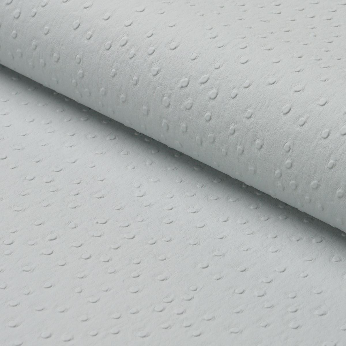 Schumacher Ostrich Vegan Leather Fog Fabric