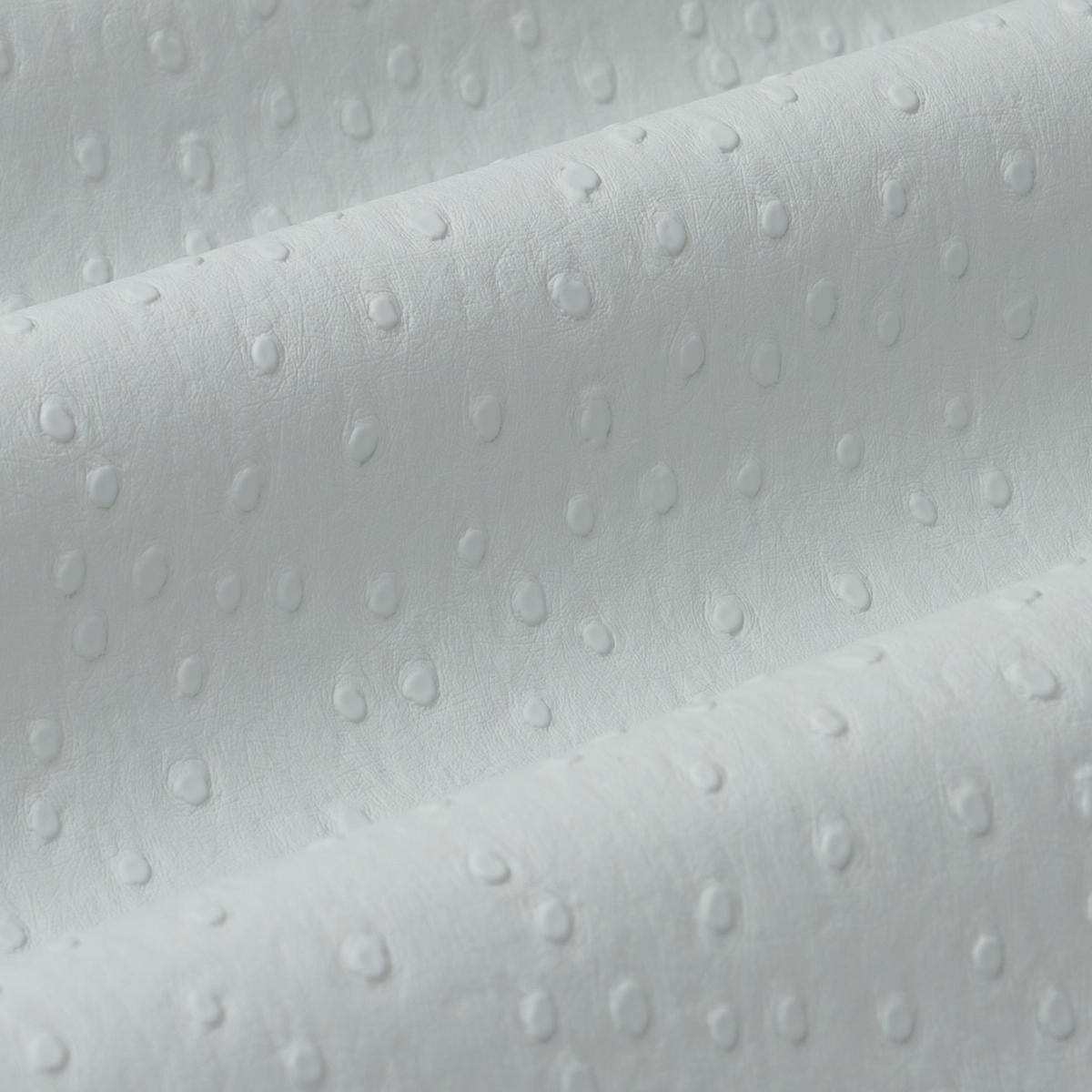 Schumacher Ostrich Vegan Leather Fog Fabric