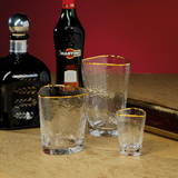 Zodax Kampari Triangular Double Old Fashioned Glasses, Set of 4