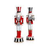 Zodax Royal Guard Christmas Figurines, Set of 2, Festive Holiday Soldier Dcor, 14.25" & 14.5" Tall