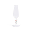 Zodax Snowman Sips Champagne Flutes, Set of 4, Festive Holiday Glassware
