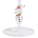 Zodax Snowman Sips Champagne Flutes, Set of 4, Festive Holiday Glassware