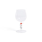 Zodax Snowman Sips Wine Glasses, Set of 4, Holiday Themed Glassware