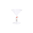 Zodax Snowman Sips Martini Glasses, Set of 4, Holiday Cocktail Glassware