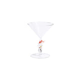 Zodax Snowman Sips Martini Glasses, Set of 4, Holiday Cocktail Glassware