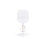 Zodax Clear Treetop Cheers Wine Glasses - Holiday Stemware, Set of 4
