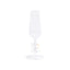 Zodax Clear Treetop Cheers Glass Champagne Flutes - Holiday Stemware, Set of 4