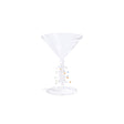 Zodax Clear Treetop Cheers Martini Glasses - Holiday Stemware, Set of 4