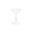 Zodax Clear Treetop Cheers Martini Glasses - Holiday Stemware, Set of 4