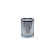 Zodax Silver Laser-Etched Metallic Glass Hurricane Candle Holders, Set of 2