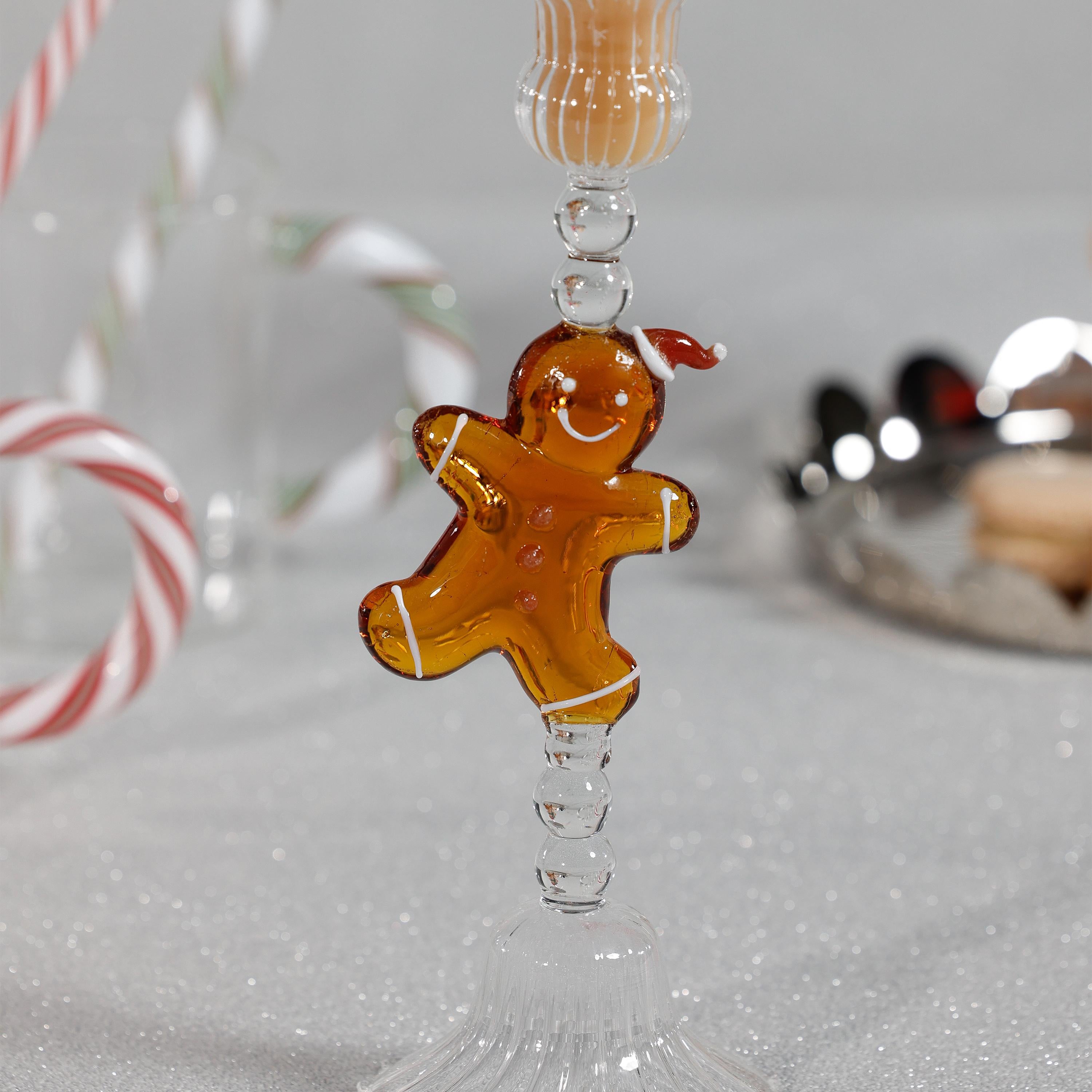Zodax Gingerbread Taper Candle Holders - Thumbnail 2