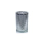 Zodax 7" Silver Laser-Etched Metallic Glass Hurricane Candle Holder