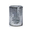 Zodax 9.5" Silver Laser-Etched Metallic Glass Hurricane Candle Holder