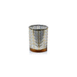 Zodax Gold Laser-Etched Metallic Glass Hurricane Candle Holders, Set of 2