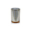 Zodax 7" Gold Laser-Etched Metallic Glass Hurricane Candle Holder