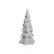 Zodax 11" Snow-Covered Flocked Ceramic Decorative Trees, Holiday Tabletop Dcor, Set of 4
