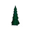 Zodax 12.5" Green Flocked Decorative Trees - Holiday Tabletop Dcor, Set of 4