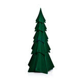 Zodax 15.5" Green Flocked Decorative Trees - Holiday Tabletop Dcor, Set of 4