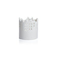 Zodax 4.5" Skyline Ceramic Multipurpose Hurricanes or Planters, Decorative Holders, Set of 2