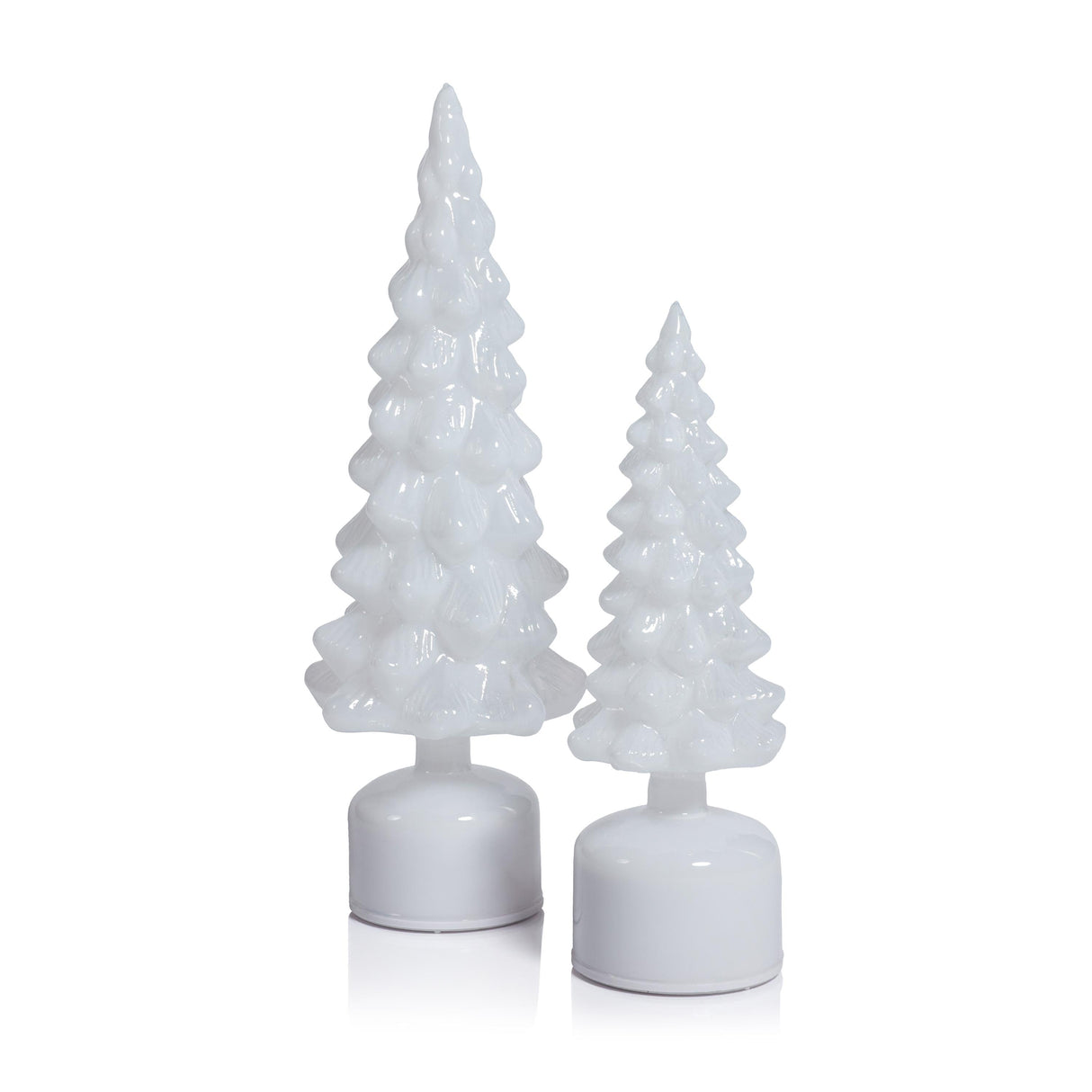 Zodax 11.75" LED Glass Rotating Tree, Holiday Lighted Table Dcor