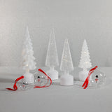 Zodax 15.75" LED Glass Rotating Tree, Holiday Lighted Table Dcor