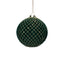 Zodax Green 4-Piece Set Flocked 4.75" Glass Ball Christmas Ornaments with Gold Accents