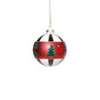 Zodax 3.25" Tree Motif Glass Ball Christmas Ornaments, Set of 6