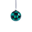 Zodax 3.25" Checkered Glass Ball Christmas Ornaments, Set of 6