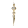 Zodax Gold Metallic Finial Holiday Hanging Ornaments, Set of 4