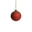 Zodax 3.25" Matte Red Metallic Glass Ball Christmas Ornaments, Set of 6