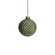 Zodax 3.25" Matte Green Metallic Glass Ball Christmas Ornaments, Set of 6