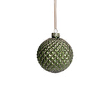 Zodax 3.25" Matte Green Metallic Glass Ball Christmas Ornaments, Set of 6