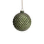Zodax 4" Matte Green Metallic Glass Ball Christmas Ornaments, Set of 6